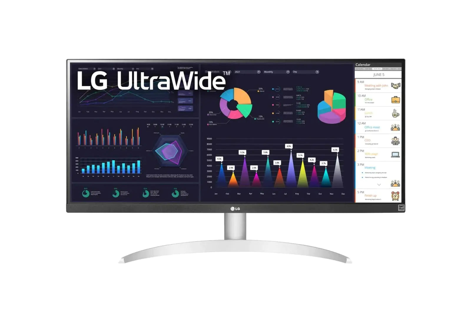 LG UltraWide FHD 29-Inch Computer Monitor 29WQ600-W IPS with HDR 10 Compatibility AMD FreeSync and USB Type-C White/Silver
