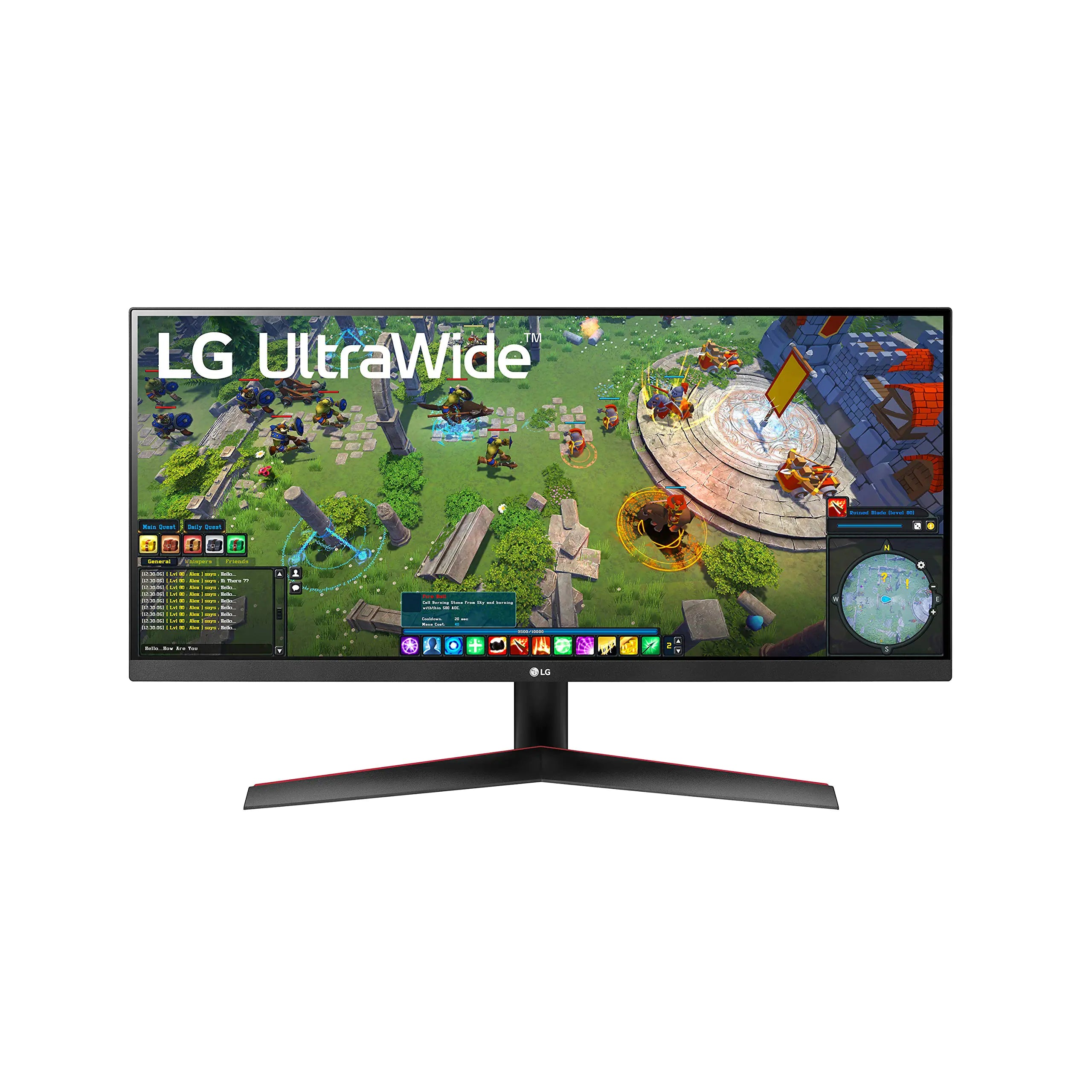 LG 29WP60G-B UltraWide Monitor 29" 21:9 FHD (2560 x 1080) IPS Display sRGB 99% Color Gamut HDR 10 USB Type-C Connectivity 3-Side Virtually Borderless Display - Black